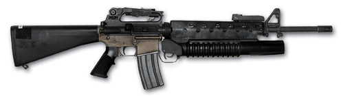 M16A2 Semiautomatic Rifle with M203 Grenade Launch