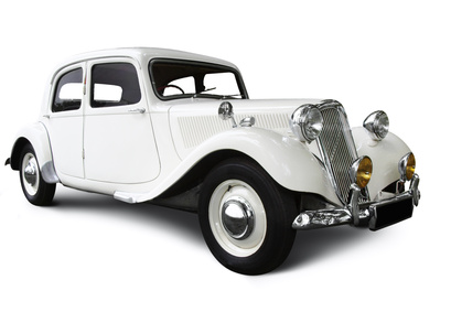 White Classic Car