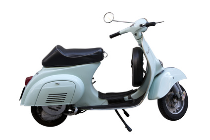 Light Blue Moped 