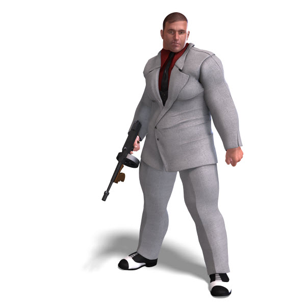 White Suit and Tommy Gun Combo